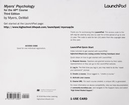 LaunchPad for Myers' Psychology for the AP® Course (One-Use Access)