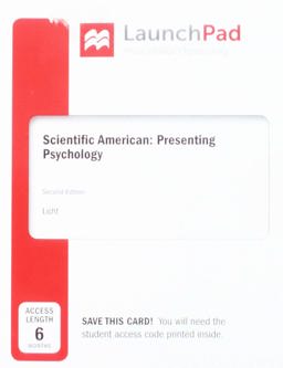 LaunchPad for Scientific American: Presenting Psychology (1-Term Access) 2nd 9781319190477 Front Cover