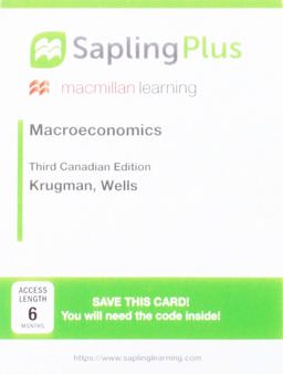 SaplingPlus for Macroeconomics: Canadian Edition (Single-Term Access)