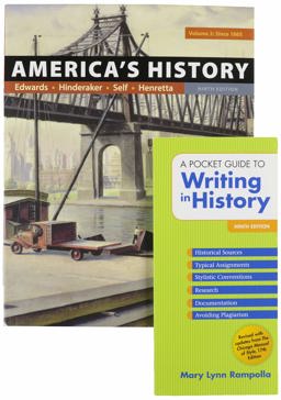 America's History, Volume 2 9e and a Pocket Guide to Writing in History 9e