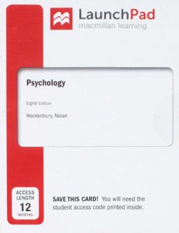 LaunchPad for Hockenbury's Psychology (2-Term Access)