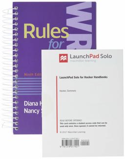 Rules for Writers 9e and LaunchPad Solo for Hacker Handbooks (2-Term Access)