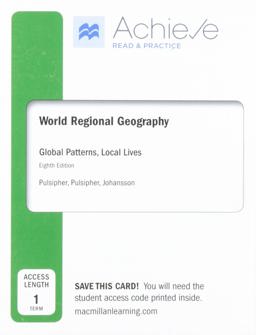 WORLD REGIONAL GEOGRAPHY-ACCESS (6 MO.)  9781319235178 Front Cover