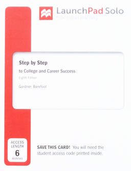 LaunchPad Solo for Step by Step to College and Career Success (1-Term Access)