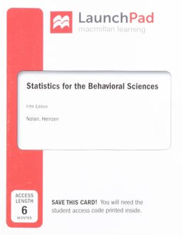 Launchpad for Statistics for the Behavioral Sciences (1-Term Access)