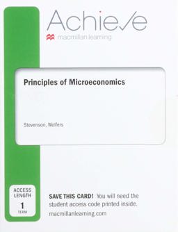 Achieve for Principles of Microeconomics (1-Term Access)  9781319252915 Front Cover