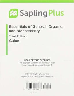 SaplingPlus for Essentials of General, Organic, and Biochemistry (Single-Term Access)
