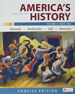 America's History: Concise Edition, Volume 2 10th 9781319275891 Front Cover