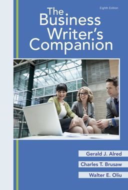 Business Writer's Companion 8th 9781319292690 Front Cover