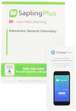 SaplingPlus for Interactive General Chemistry Atoms First (Six-Months Access) and IClicker Reef Polling (Six Months Access; Standalone)