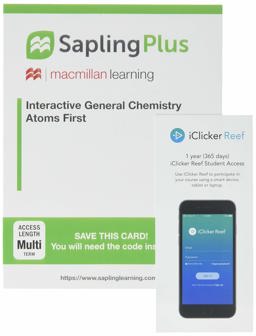 SaplingPlus for Interactive General Chemistry Atoms First (Twelve-Months Access) and IClicker Reef Polling (Twelve-Months Access; Standalone)