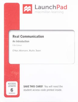 LaunchPad for Real Communication (1-Term Access) 5th 2021 9781319347307 Front Cover
