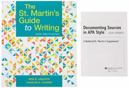The St. Martin's Guide to Writing, Short Edition and Documenting Sources in APA Style: 2020 Update