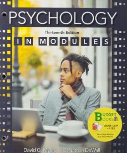 Loose-Leaf Version for Psychology in Modules 13th 9781319355470 Front Cover