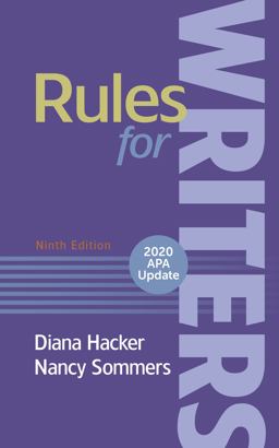 Rules for Writers With 2020 Apa Update:  9781319361303 Front Cover