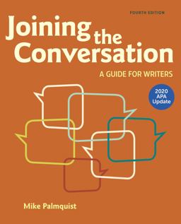 Joining the Conversation with 2020 APA Update A Guide for Writers 4th 9781319361518 Front Cover