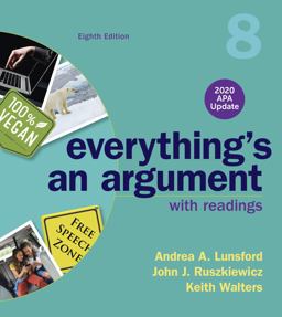 Everything's an Argument with Readings, 2020 APA Update 8th 9781319362379 Front Cover
