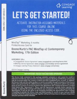 MindTapV2. 0 Contemporary Marketing, 1 Term (6 Months) Printed Access Card, 17th MindTapV2. 0 Contemporary Marketing, 1 Term (6 Months) Printed Access Card, 17th