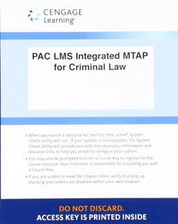 LMS Integrated MindTap Criminal Justice, 1 Term (6 Months) Printed Access Card for Gardner/Anderson's Criminal Law, 13th