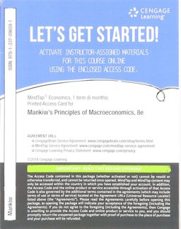 MindTap Economics, 1 Term (6 Months) Printed Access Card for Mankiw's Principles of Macroeconomics, 8th
