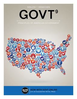 Govt 9 + Online, 1 term 6 months Printed Access Card:  9781337099783 Front Cover