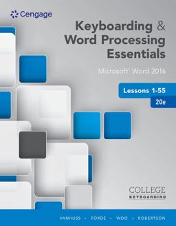 Keyboarding and Word Processing Essentials Lessons 1-55 20th 9781337103022 Front Cover
