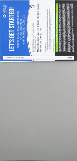 MindTap Business Law, 1 Term (6 Months) Printed Access Card for Miller's Business Law: Text and Cases - the First Course - Summarized Case Edition, 14th
