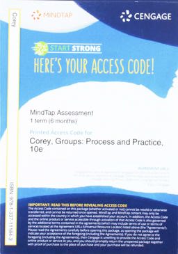MindTap Counseling, 1 Term (6 Months) Printed Access Card for Corey/Corey/Corey's Groups: Process and Practice