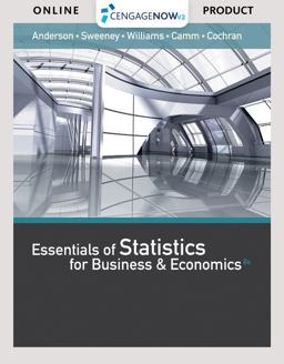 CengageNOW, 1 Term Printed Access Card for Anderson/Sweeney/Williams/Camm/Cochran's Essentials of Statistics for Business and Economics, 8th