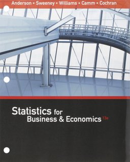 Bundle: Statistics for Business and Economics, Loose-Leaf Version, 13th + Aplia with XLSTAT, 2 Terms (12 Months) Printed Access Card
