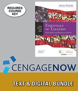 Bundle: South-Western Federal Taxation 2017: Essentials of Taxation: Individuals and Business Entities, 20th + H&R Block(tm) Premium and Business Access Code for Tax Filing Year 2015 + RIA Checkpoint, 1 Term (6 Months) Printed Access Card + CengageNOWv2, 1