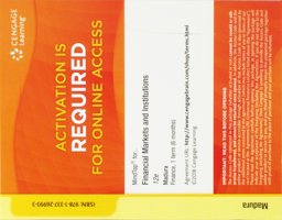 MindTap Finance, 1 Term (6 Months) Printed Access Card for Madura's Financial Markets and Institutions, 12th