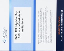 LMS Integrated MindTap Finance, 1 Term (6 Months) Printed Access Card for Madura's Financial Markets and Institutions, 12th