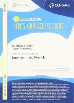 MindTap French for Jansma/Kassen/Denie-Higney's Atelier, 1st Edition [Instant Access], 1 term 1st 9781337270076 Front Cover