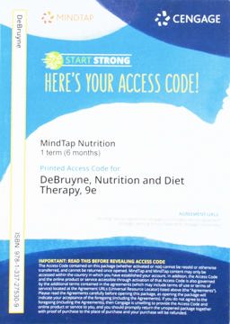 MindTap Nutrition, 1 Term (6 Months) Printed Access Card for Debruyne/Pinna/Whitney's Nutrition and Diet Therapy, 9th MindTap Nutrition, 1 Term (6 Months) Printed Access Card for Debruyne/Pinna/Whitney's Nutrition and Diet Therapy, 9th
