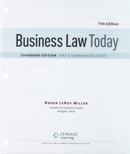 Bundle: Business Law Today, Standard: Text and Summarized Cases, Loose-Leaf Version, 11th + MindTap Business Law, 2 Terms (12 Months) Printed Access Card