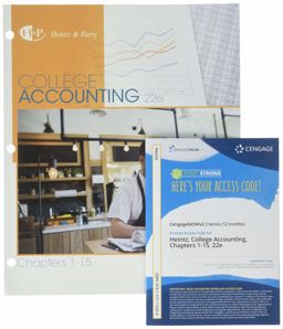 Bundle: College Accounting, Chapters 1-15, Loose-Leaf Version, 22nd + CNOWv2, 2 Terms Printed Access Card