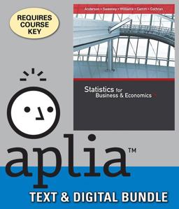 Bundle: Statistics for Business and Economics, Loose-Leaf Version, 13th + Aplia, 1 Term (6 Months) Printed Access Card