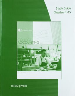 Bundle: College Accounting, Chapters 1-15, 22nd + Study Guide with Working Papers + CNOWv2, 1 Term Printed Access Card