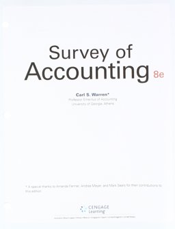Bundle: Survey of Accounting, Loose-Leaf Version, 8th + CNOWv2, 1 Term Printed Access Card Bundle: Survey of Accounting, Loose-Leaf Version, 8th + CNOWv2, 1 Term Printed Access Card