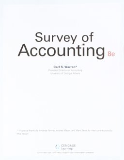 Survey of Accounting Survey of Accounting