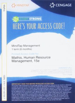 MindTapV2.0 Management for Mathis/Jackson/Valentine/Meglich's Human Resource Management, 15th Edition [Instant Access], 1 term (6 months) 15th 9781337407267 Front Cover