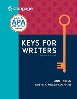 Bundle: Keys for Writers, 8th + MindTap English, 1 Term (6 Months) Printed Access Card 8th 9781337547574 Front Cover