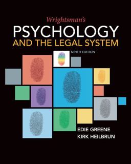 Cover art for Wrightsman's Psychology and the Legal System, 9th Edition