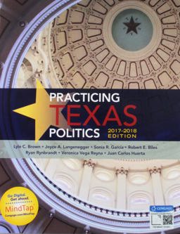 PRACTICING TEXAS POLIT.'17-18-W/MINDTAP 17th 9781337581868 Front Cover