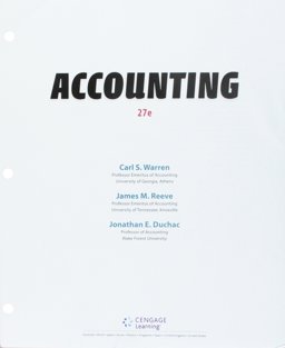 Bundle: Accounting, Loose-Leaf Version, 27th + CengageNOWv2, 2 Terms Printed Access Card