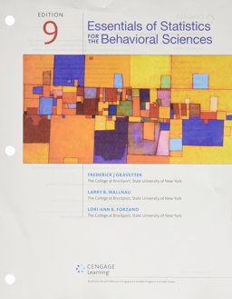Bundle: Essentials of Statistics for the Behavioral Sciences, Loose-Leaf Version, 9th + MindTap Psychology, 1 Term (6 Months) Printed Access Card Bundle: Essentials of Statistics for the Behavioral Sciences, Loose-Leaf Version, 9th + MindTap Psychology, 1 Term (6 Months) Printed Access Card