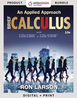 Bundle: Calculus: an Applied Approach, Brief, Loose-Leaf Version, 10th + WebAssign Printed Access Card for Larson's Calculus: an Applied Approach, 10th Edition, Single-Term