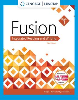 MindTap for Kemper/Meyer/Van Rys/Sebranek's Fusion: Integrated Reading and Writing, Book 1, 1 Term Printed Access Card