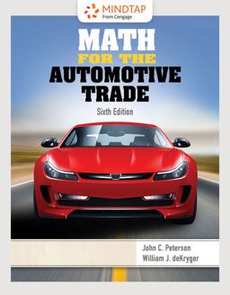 MindTap Applied Math, 2 Terms (12 Months) Printed Access Card for Peterson/deKryger's Math for the Automotive Trade, 6th